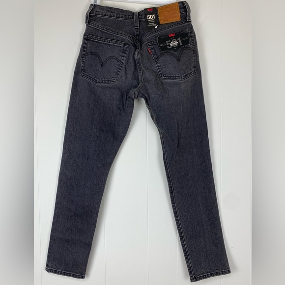 New Levi's® Premium 501® Skinny High Rise Women’s Jeans Dark Wash Black 24 x 28 - Picture 4 of 11